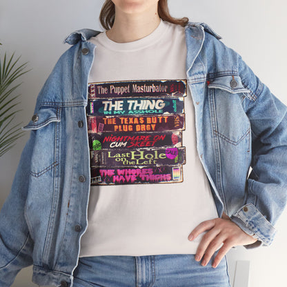 Adult Horror VHS Unisex Heavy Cotton Tee