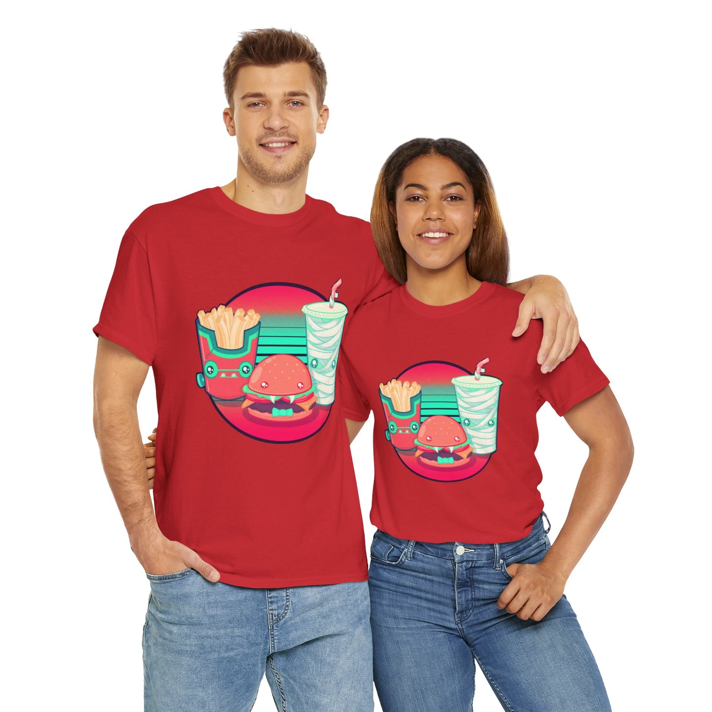 Spooky Fast Food Unisex Heavy Cotton Tee