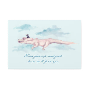 Never Give Up Canvas Gallery Wrapped Art Print