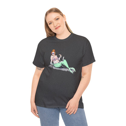 Pizza Mermaid Unisex Heavy Cotton Tee