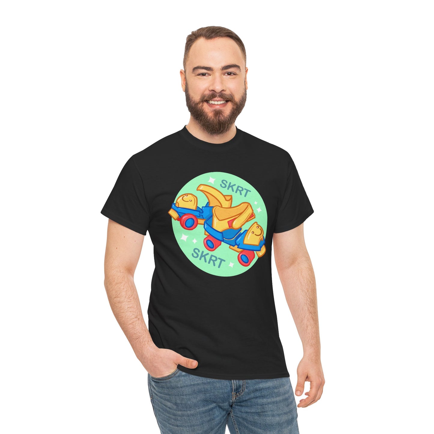 Roller Skates Unisex Heavy Cotton Tee