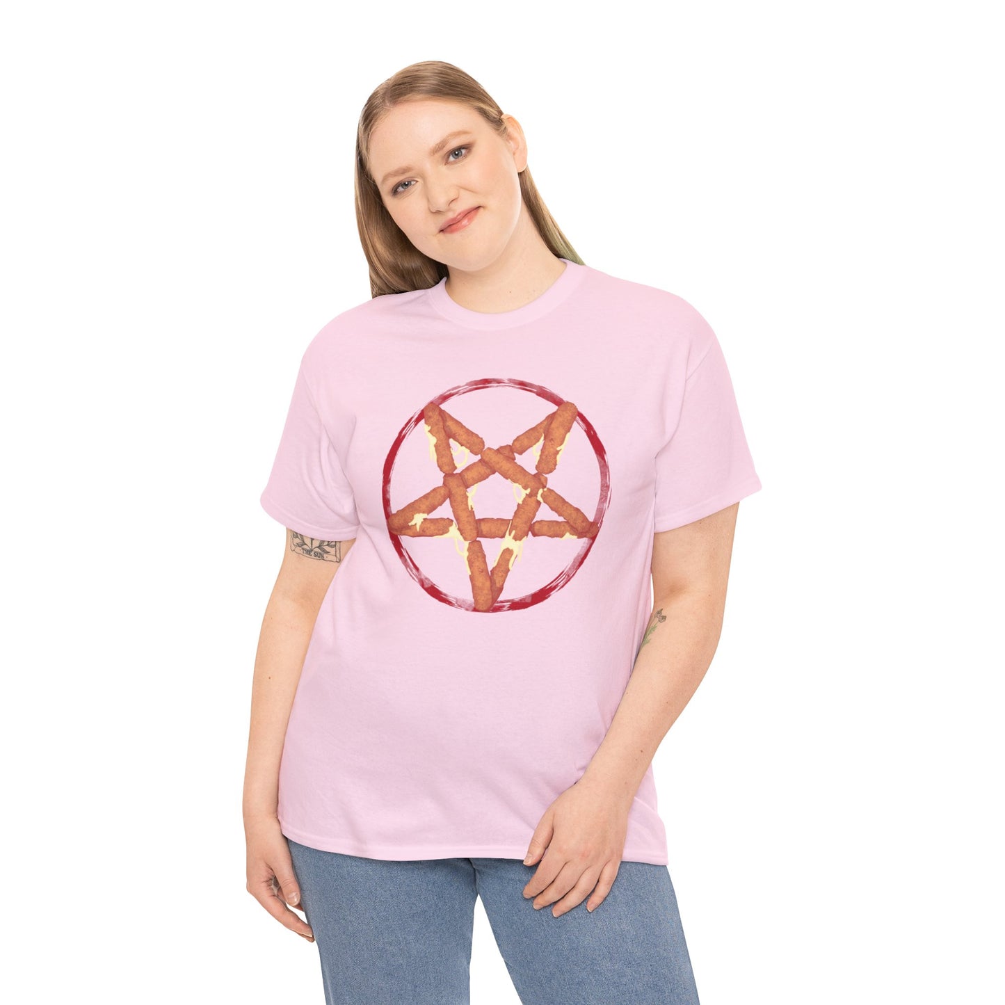 Mozzarella Stick Pentagram Unisex Heavy Cotton Tee