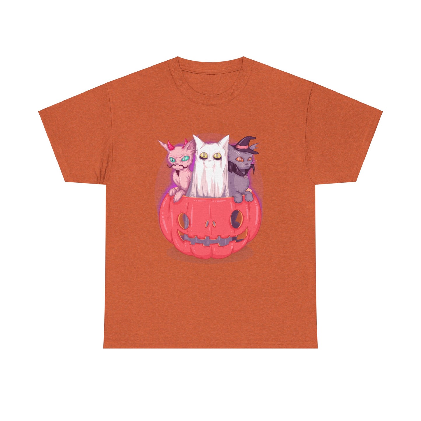Meow-lloween Unisex Heavy Cotton Tee