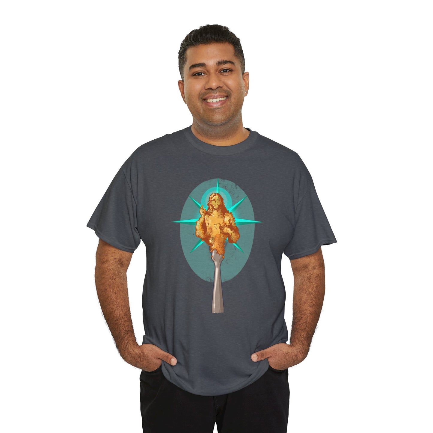 He Is Resin Unisex Heavy Cotton Tee