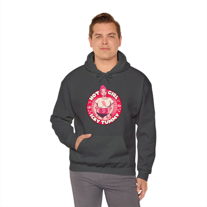 Hot Girl Icky Tummy Unisex Heavy Blend Hooded Sweatshirt