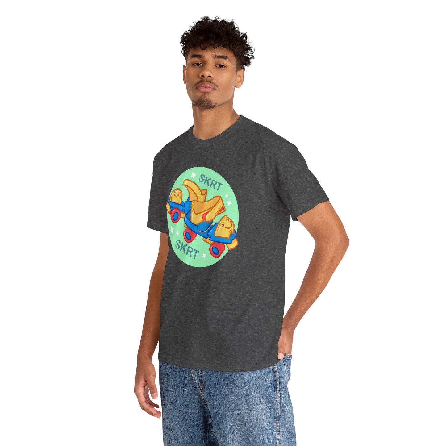 Roller Skates Unisex Heavy Cotton Tee