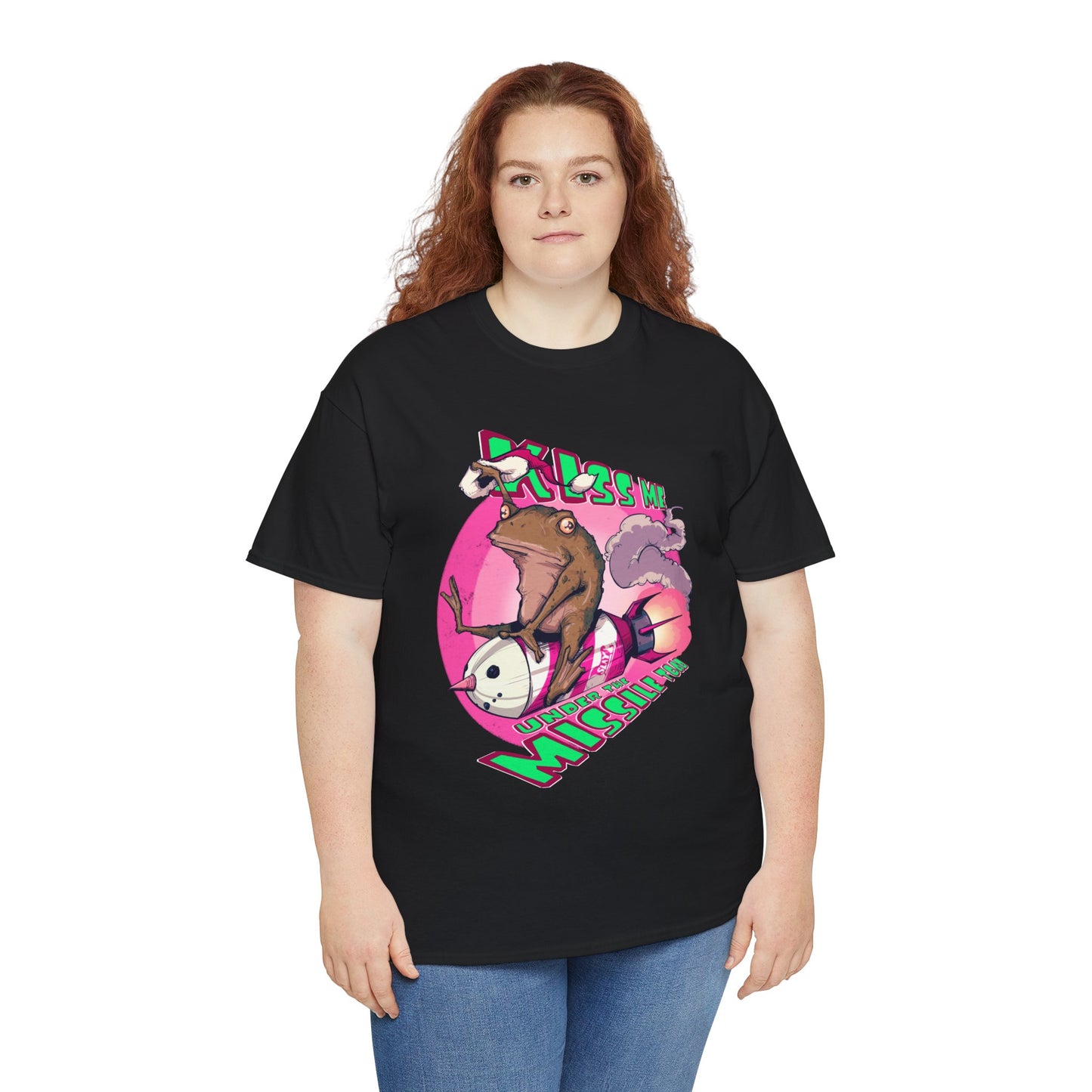 Kiss Me Under The Missile Toad Unisex Heavy Cotton Tee