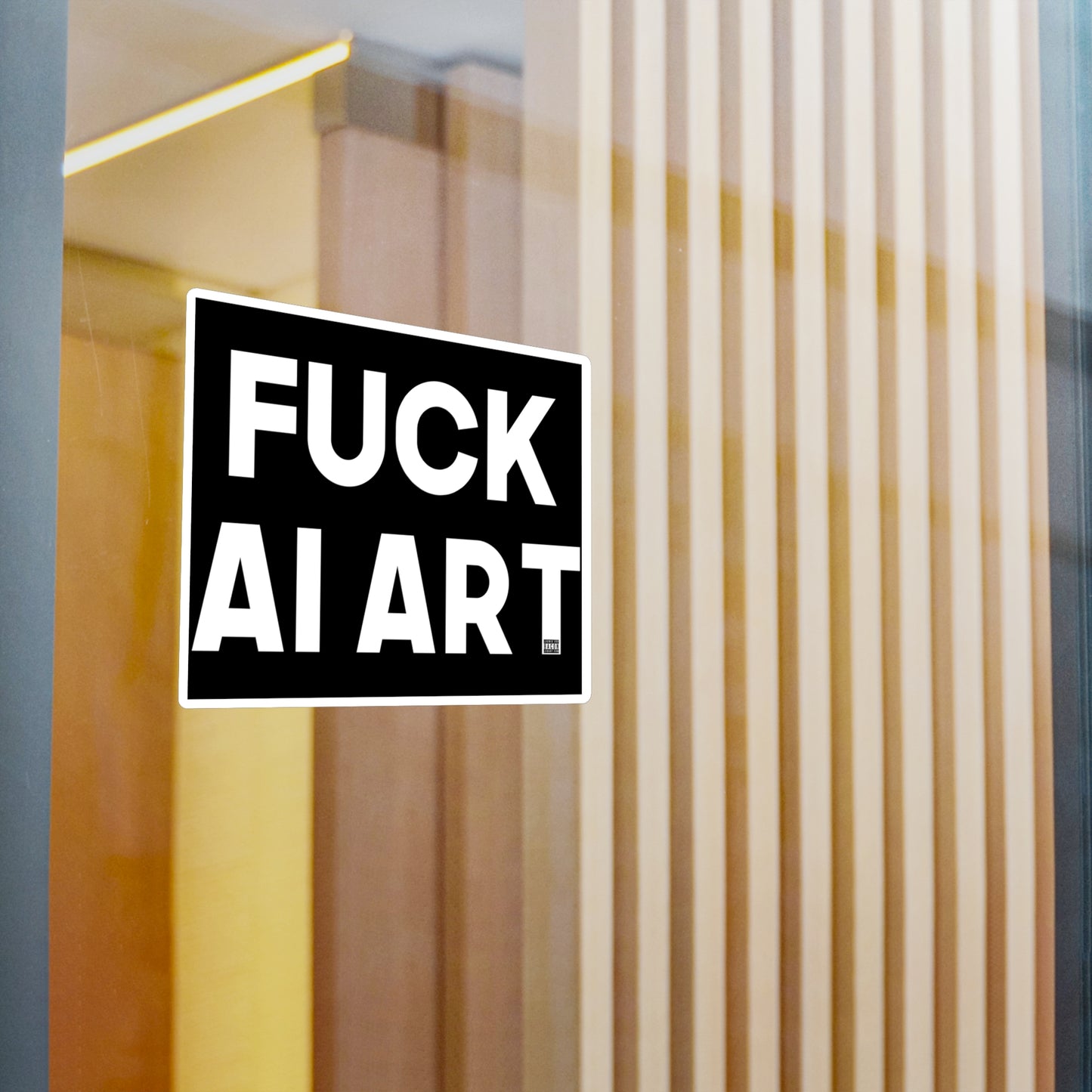 Fuck AI Art Kiss-Cut Vinyl Decal