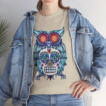 Sugar Skull Owl Unisex Heavy Cotton Tee