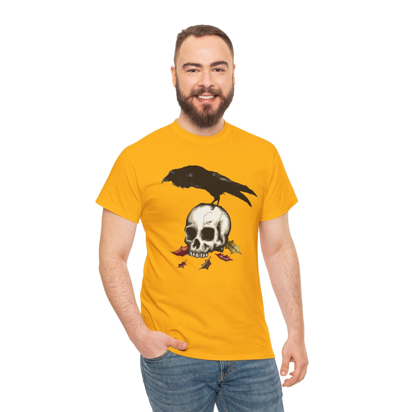Crow Skull Unisex Heavy Cotton Tee