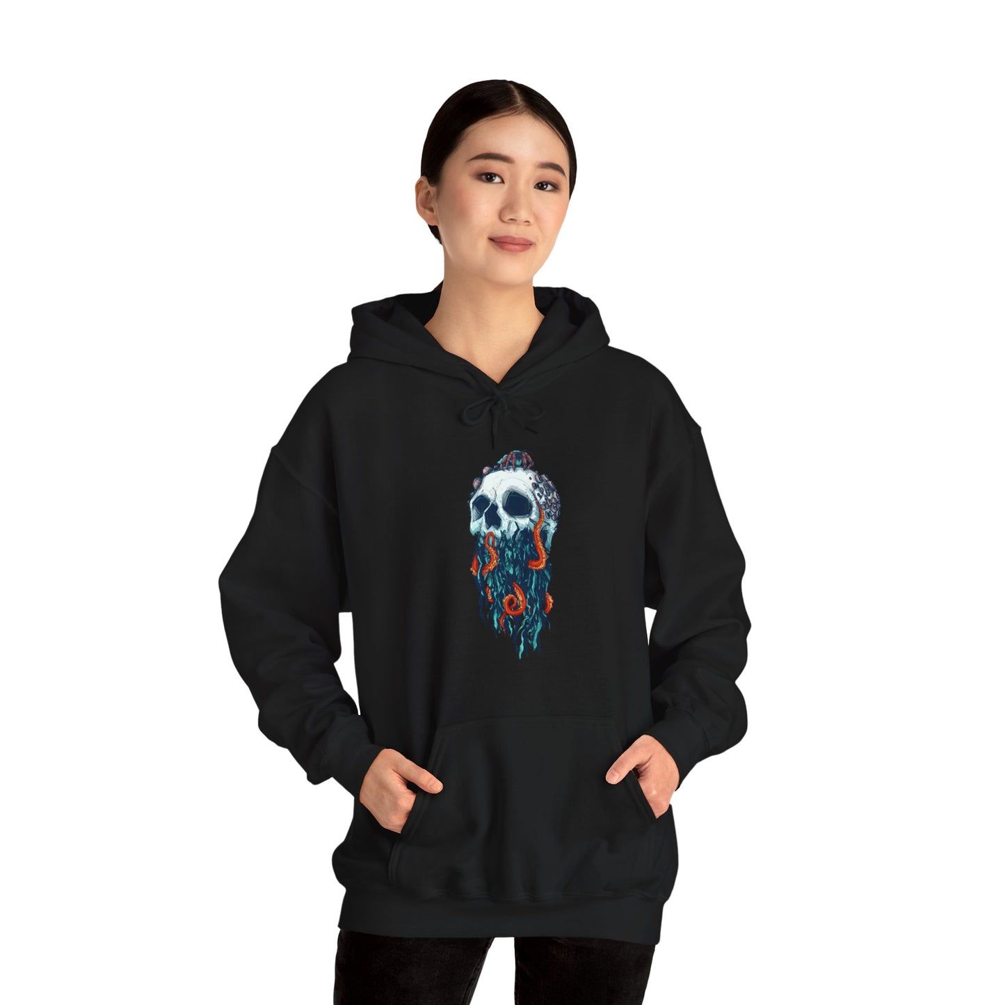 Elemental Skull Ocean Unisex Heavy Blend Hooded Sweatshirt