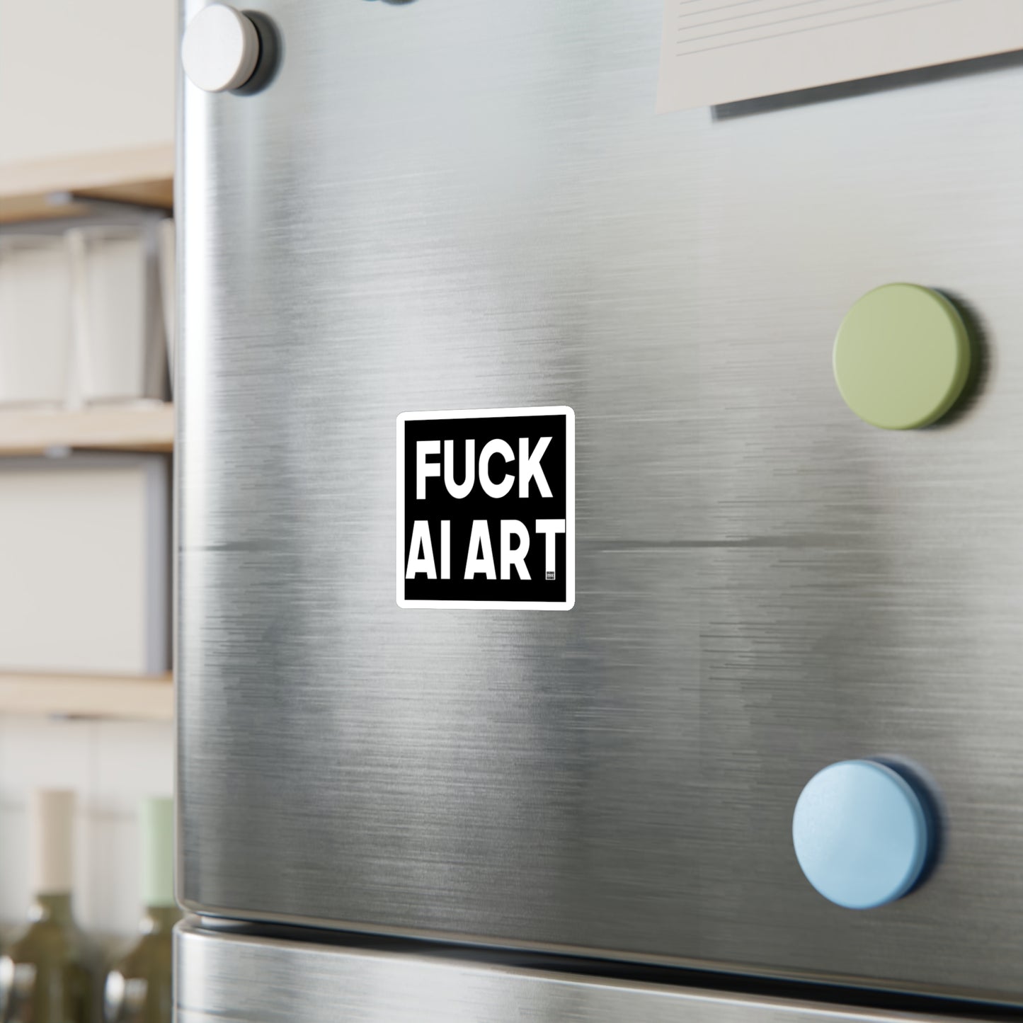 Fuck AI Art Kiss-Cut Vinyl Decal