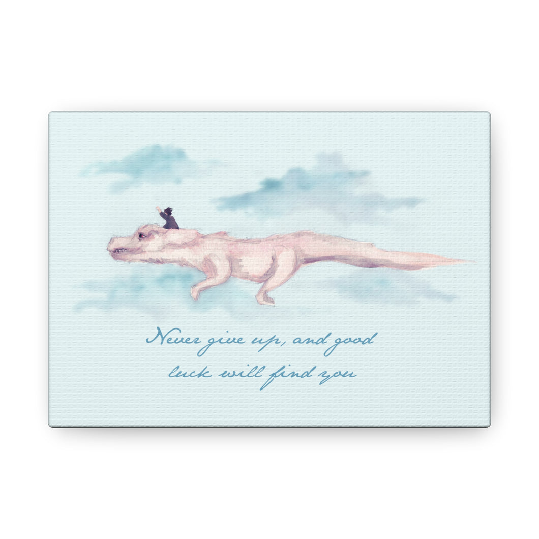 Never Give Up Canvas Gallery Wrapped Art Print