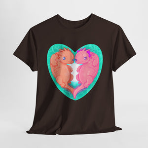 Axolotls In Love Unisex Heavy Cotton Tee