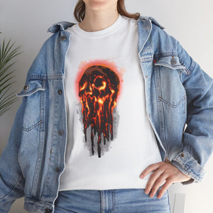 Elemental Skull Fire Unisex Heavy Cotton Tee