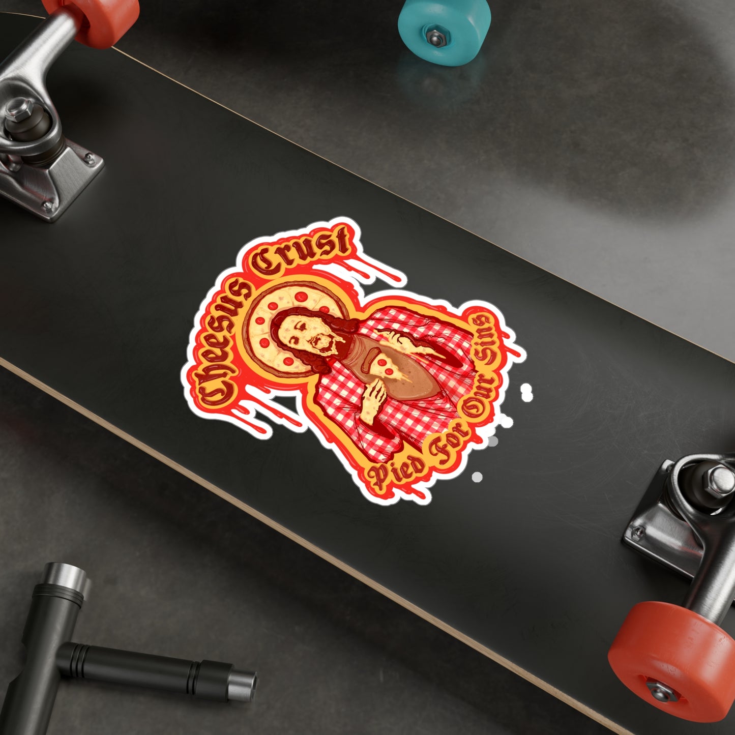 Cheesus Crust Kiss-Cut Vinyl Decal