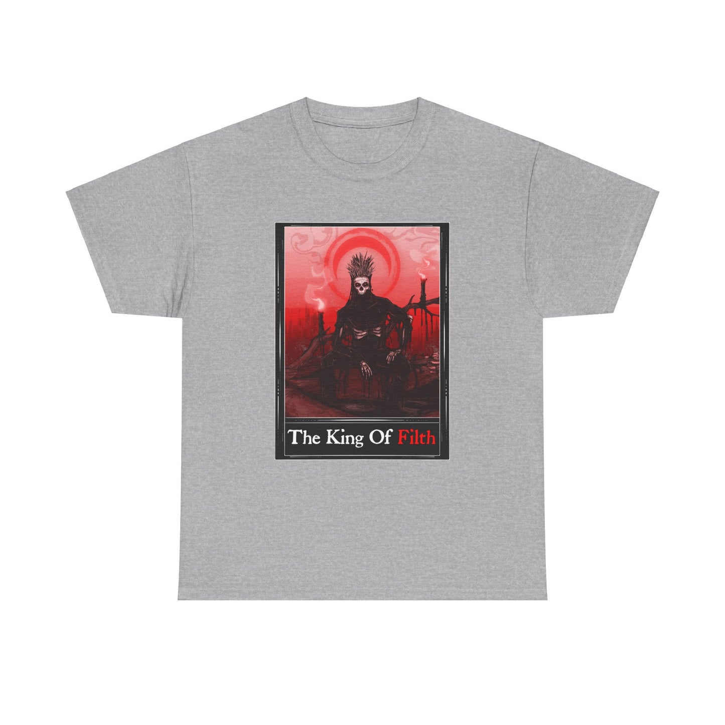 King Of Filth Tarot (Front & Back Print) Unisex Heavy Cotton Tee