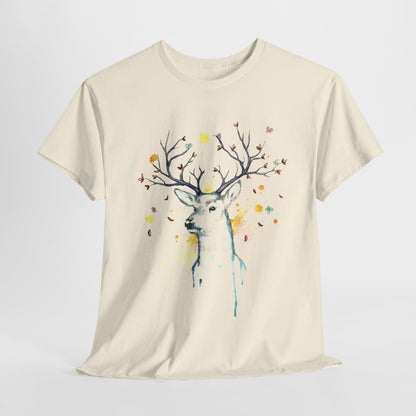 Tree Deer Unisex Heavy Cotton Tee