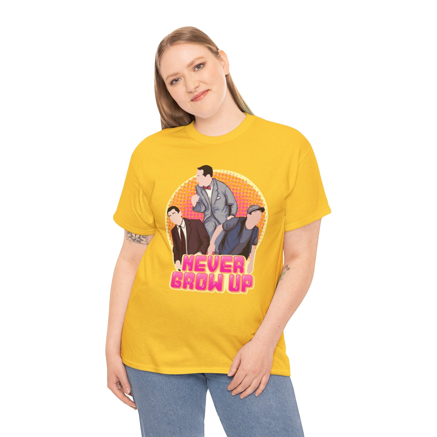 Never Grow Up Unisex Heavy Cotton Tee