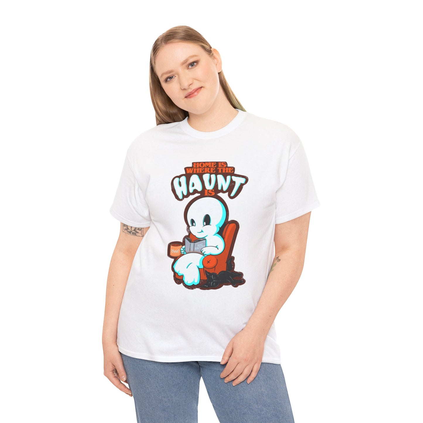 Home Is Where The Haunt Is Unisex Heavy Cotton Tee