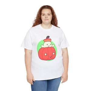 Pumpkin Ghost Unisex Heavy Cotton Tee