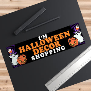 Halloween Decor Shopping Bumper Stickers