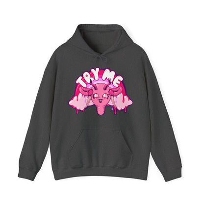 Try Me Uterus Unisex Heavy Blend Hooded Sweatshirt