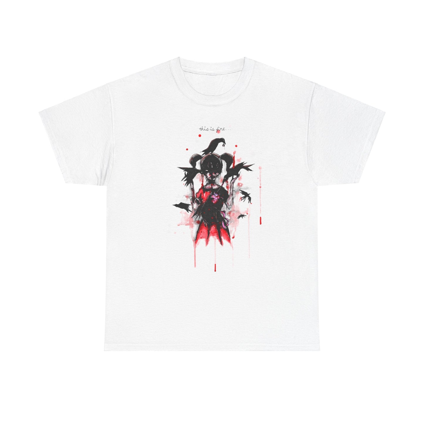This Is Fine Unisex Heavy Cotton Tee