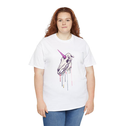 Unicorn Skull Unisex Heavy Cotton Tee