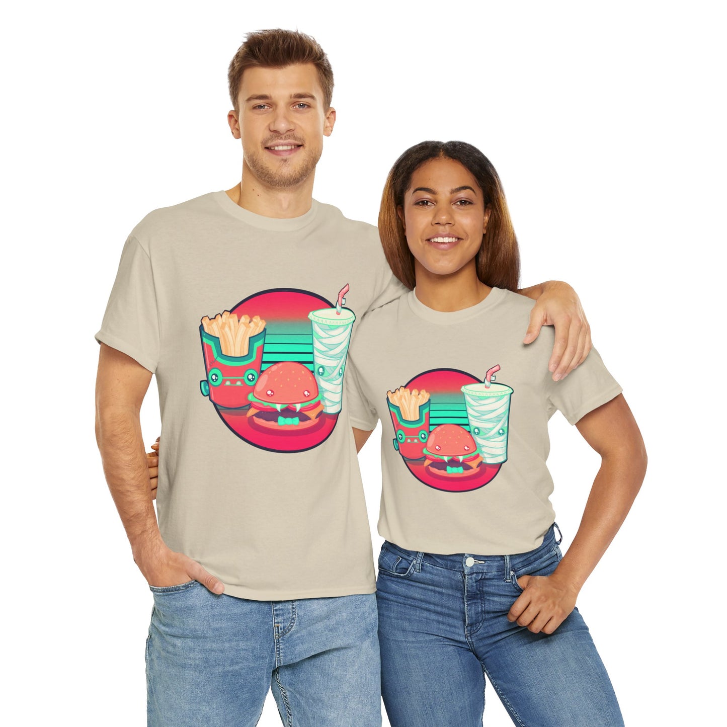 Spooky Fast Food Unisex Heavy Cotton Tee