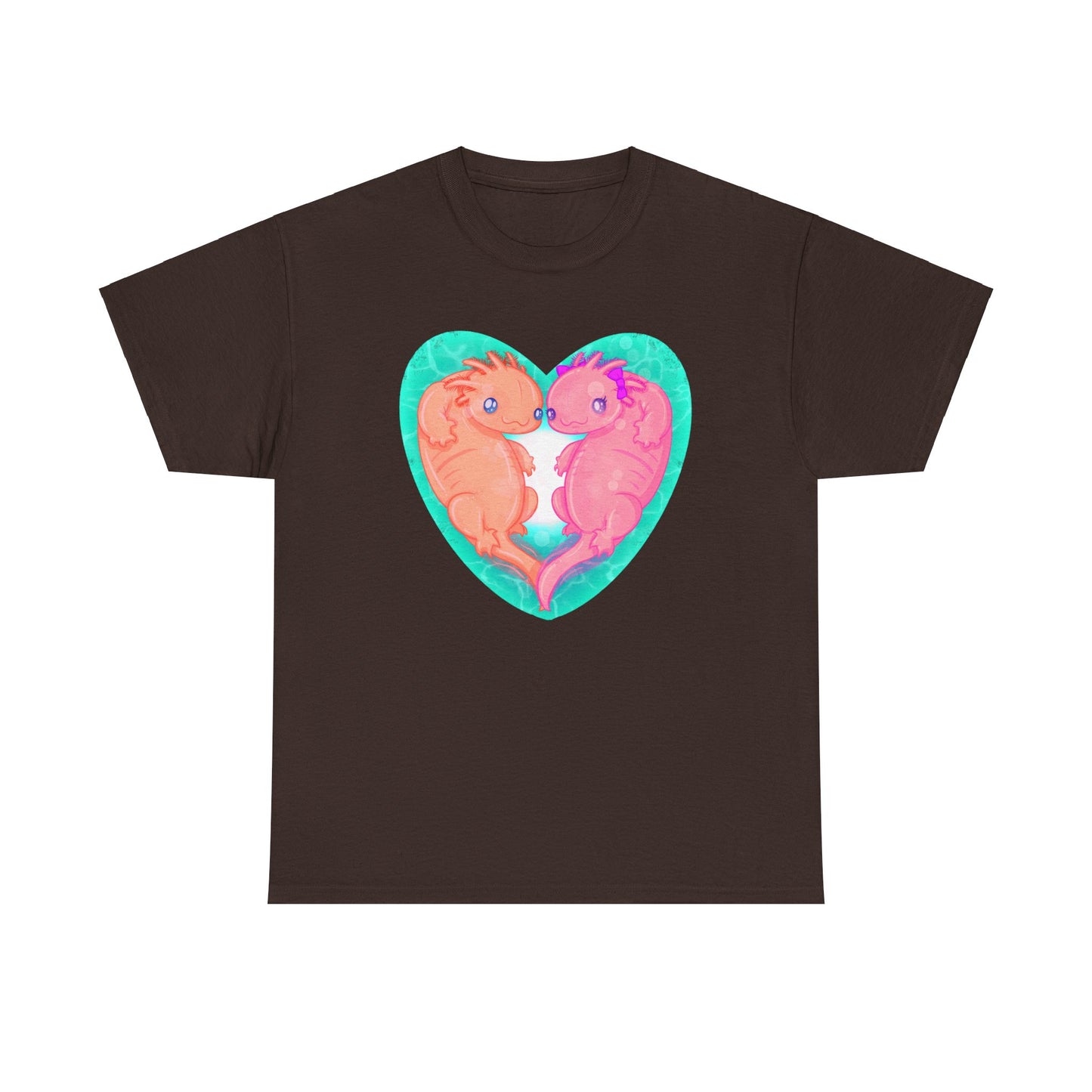Axolotls In Love Unisex Heavy Cotton Tee