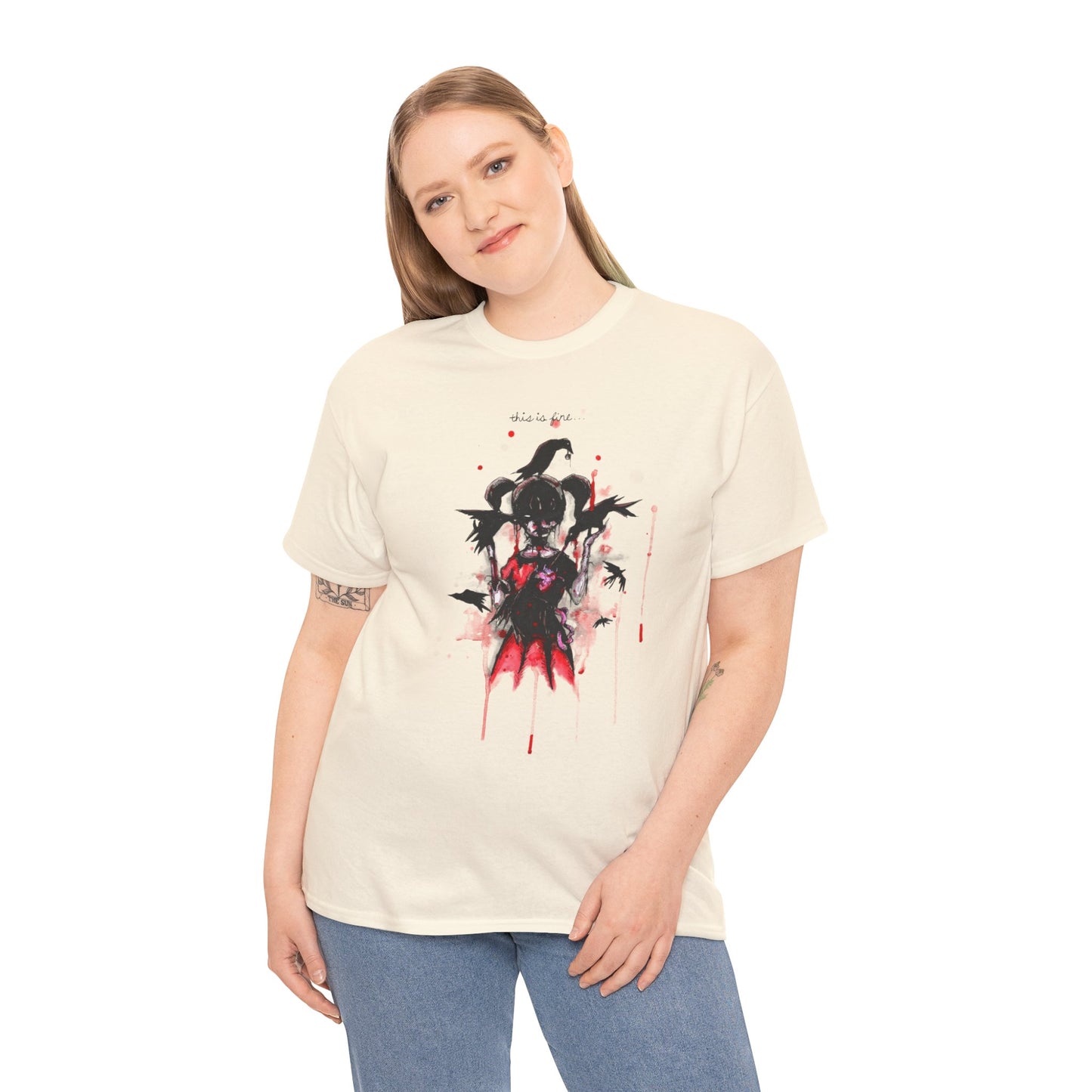 This Is Fine Unisex Heavy Cotton Tee