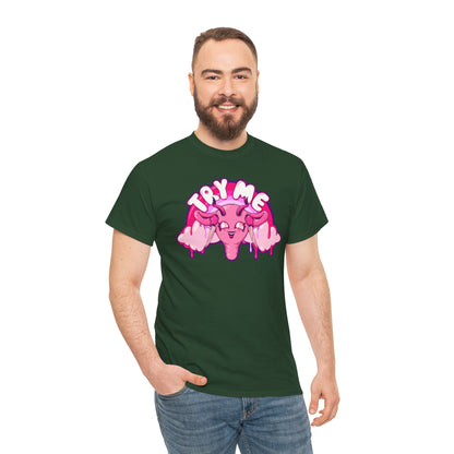 Try Me Uterus Unisex Heavy Cotton Tee