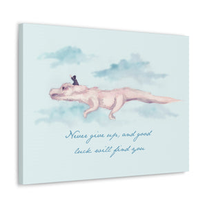 Never Give Up Canvas Gallery Wrapped Art Print