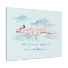 Never Give Up Canvas Gallery Wrapped Art Print