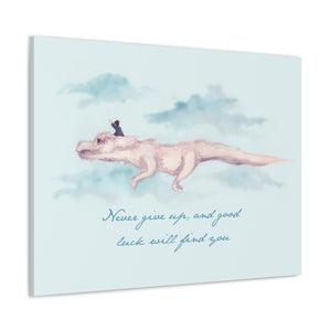 Never Give Up Canvas Gallery Wrapped Art Print