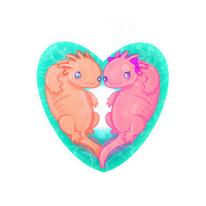 Axolotl of Love Kiss-Cut Vinyl Decal