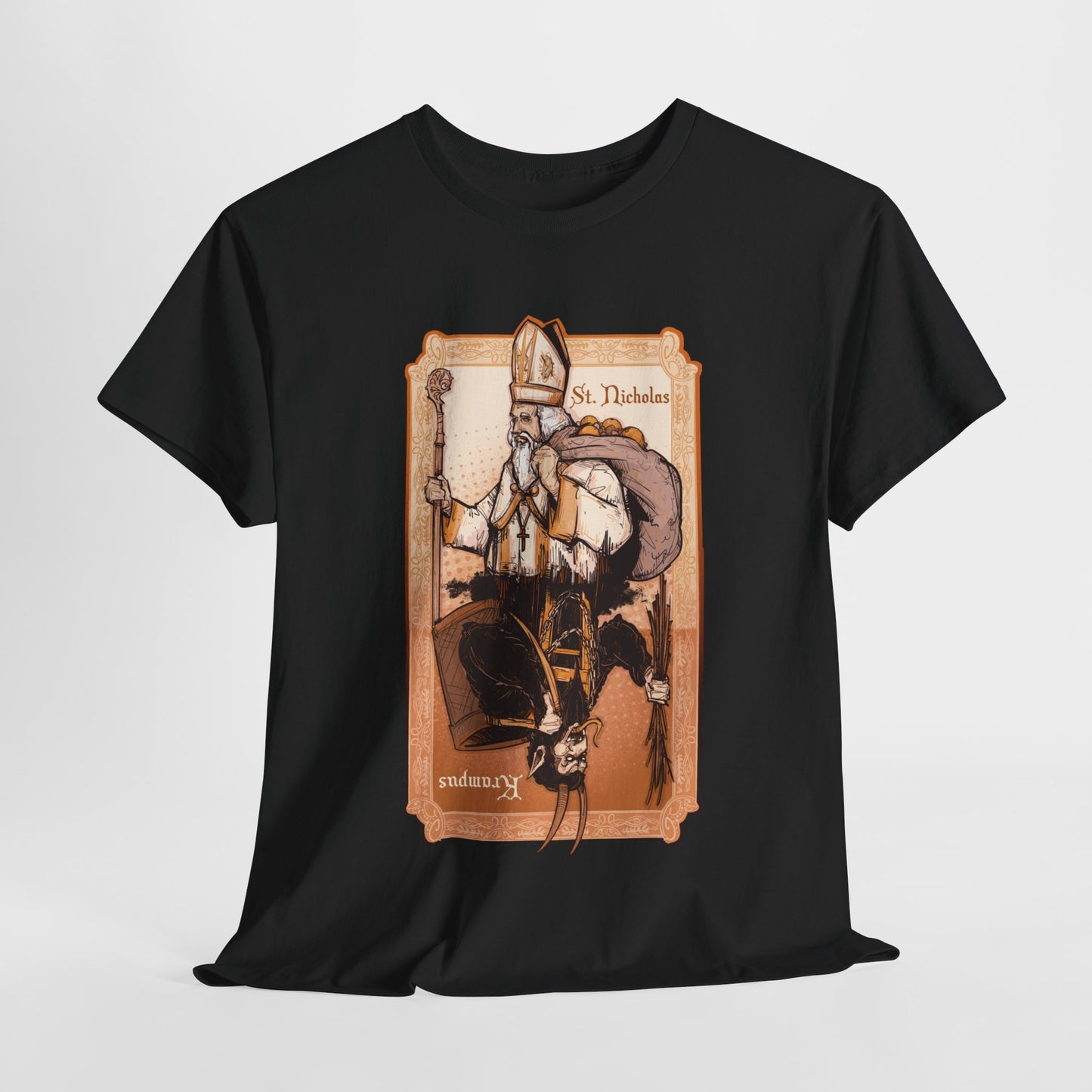 As Above So Below St Nick x Krampus Unisex Heavy Cotton Tee