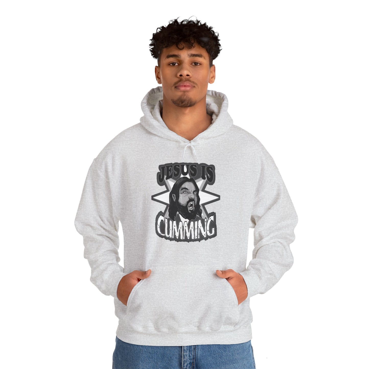 Jesus Is Cumming Unisex Heavy Blend Hooded Sweatshirt