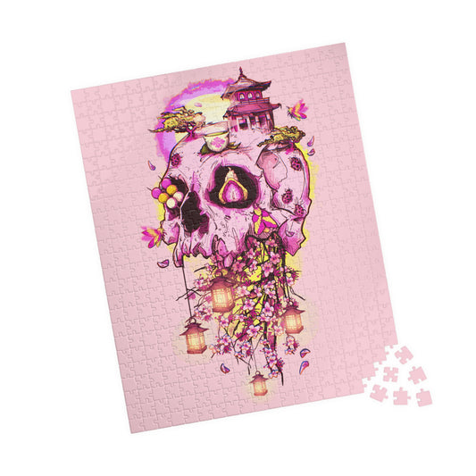 Elemental Skull Cherry Blossom Puzzle (110, 252, 500, 1014-piece)
