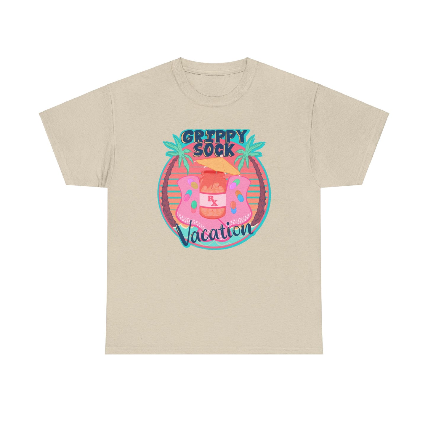 Grippy Sock Vacation Unisex Heavy Cotton Tee
