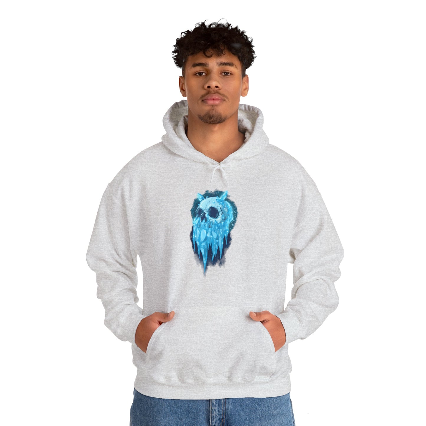 Elemental Skull Ice Unisex Heavy Blend Hooded Sweatshirt