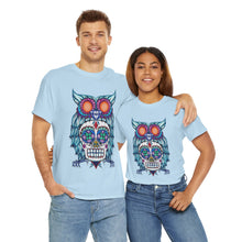 Sugar Skull Owl Unisex Heavy Cotton Tee