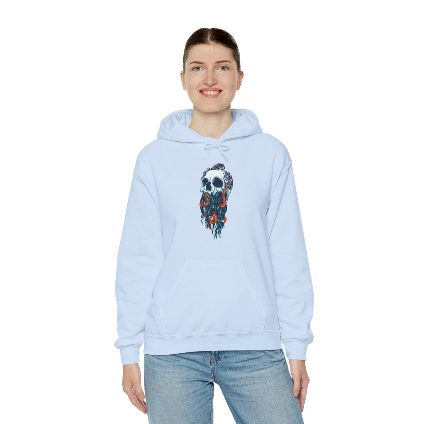Elemental Skull Ocean Unisex Heavy Blend Hooded Sweatshirt