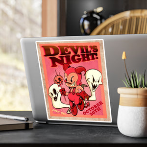 Devil's Night Kiss-Cut Vinyl Decal