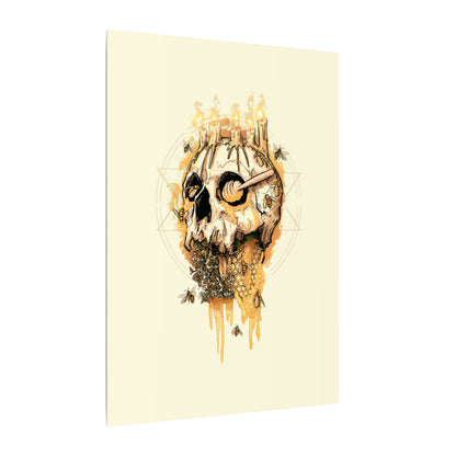 Elemental Skull Honeycore Matte Canvas Stretched