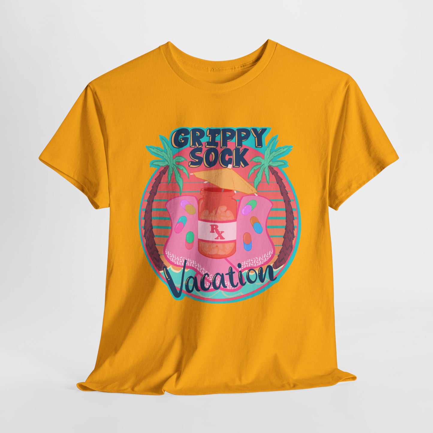 Grippy Sock Vacation Unisex Heavy Cotton Tee