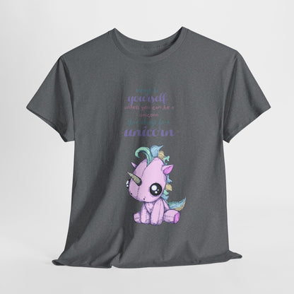 Be Yourself Unicorn Unisex Heavy Cotton Tee
