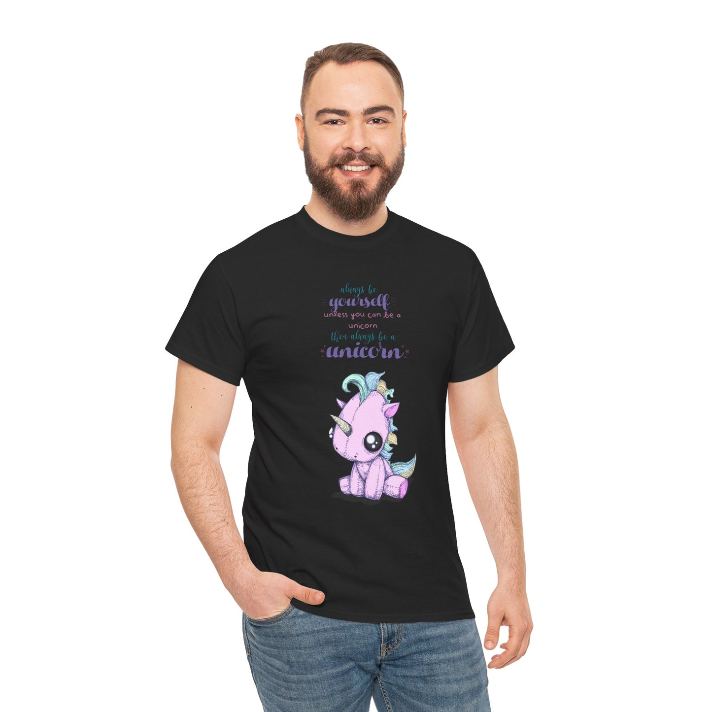 Be Yourself Unicorn Unisex Heavy Cotton Tee