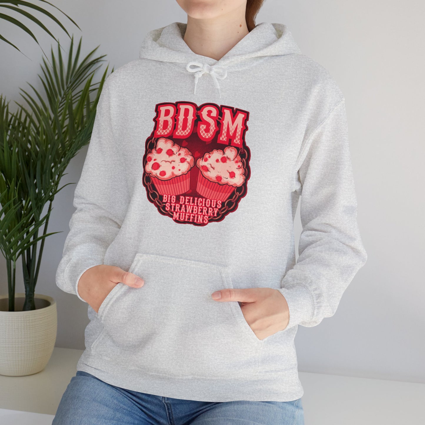 Big Delicious Strawberry Muffins Unisex Heavy Blend Hooded Sweatshirt